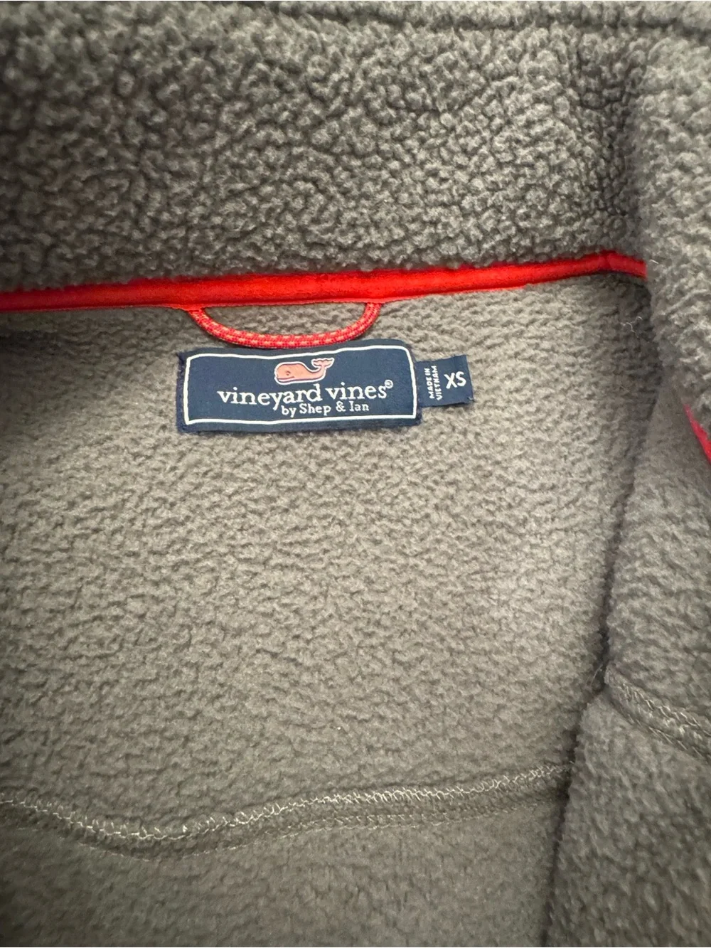 Vineyard Vines Men's Dark Gray Sherpa Half-Zip Pullover